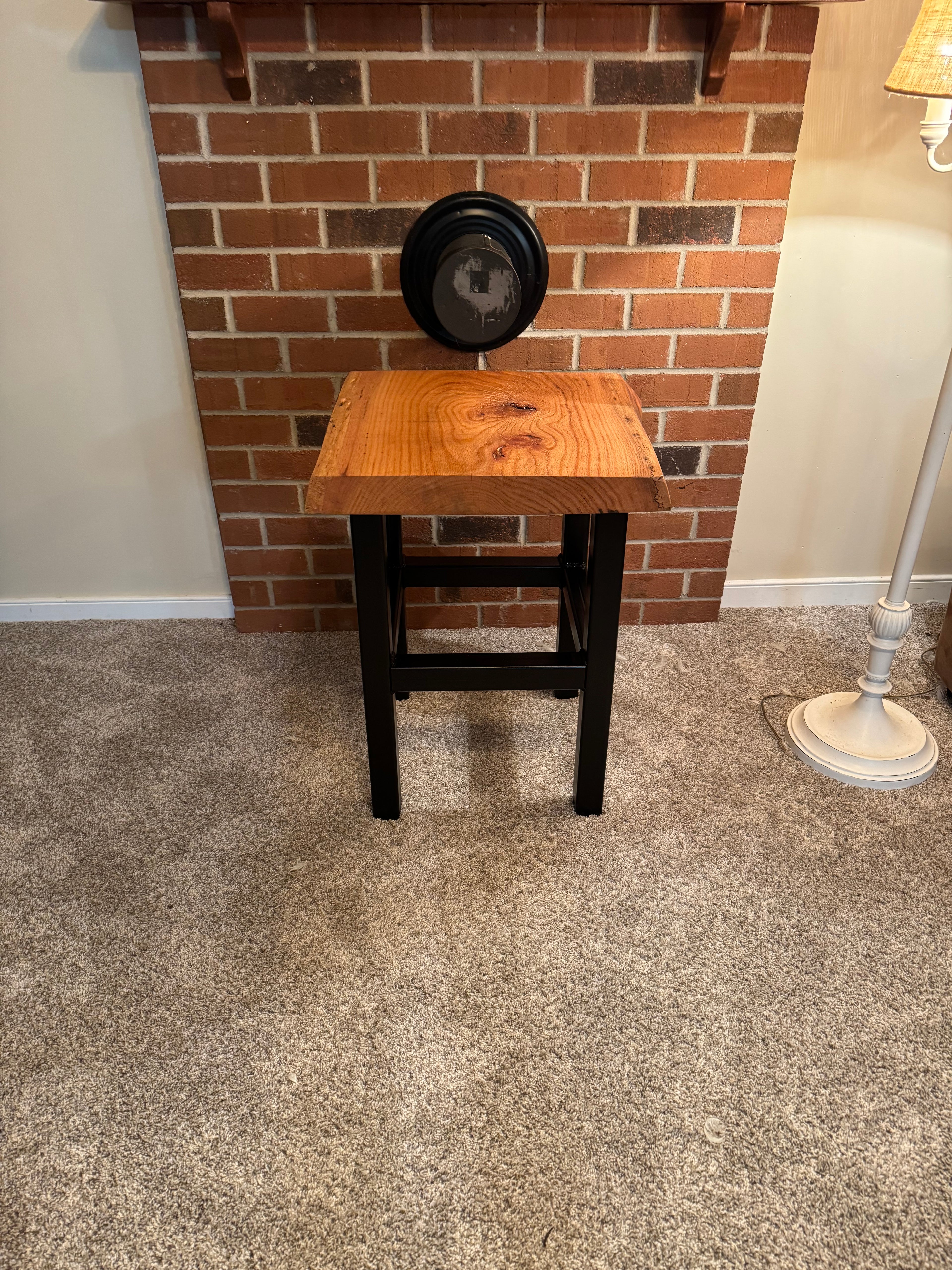 Live Edge Red Oak Side Table