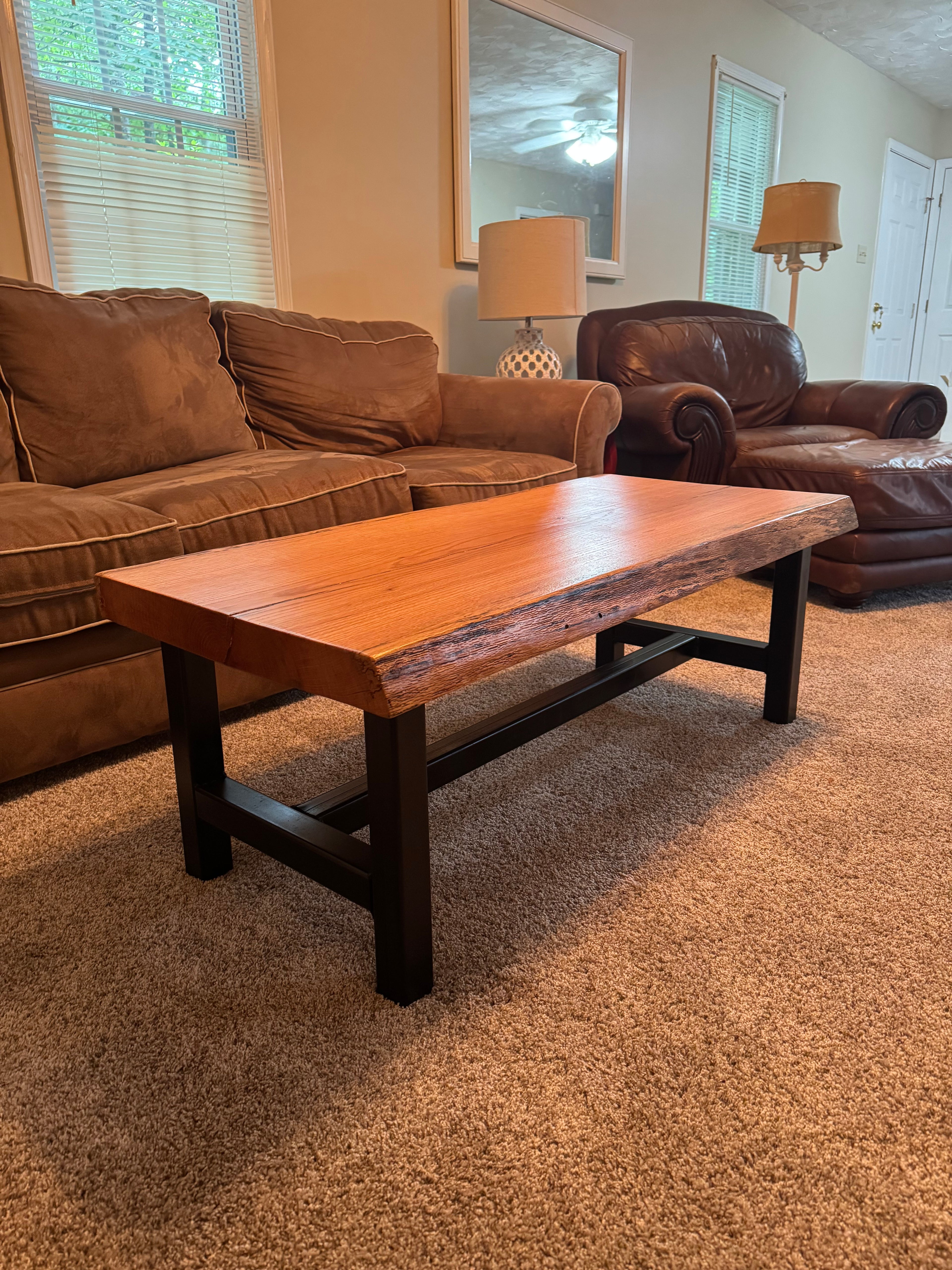 Live Edge Red Oak Coffee Table