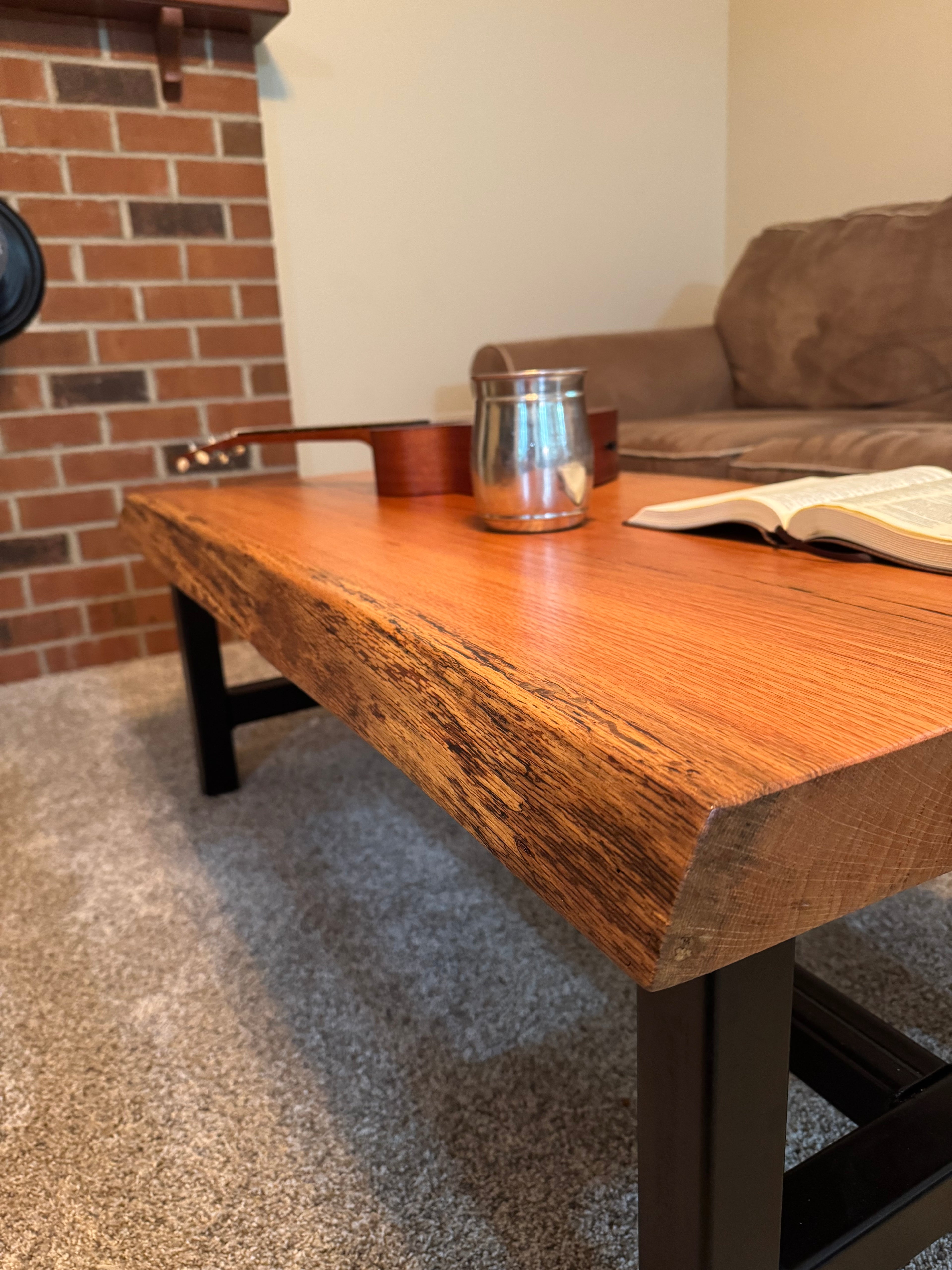Live Edge Red Oak Coffee Table