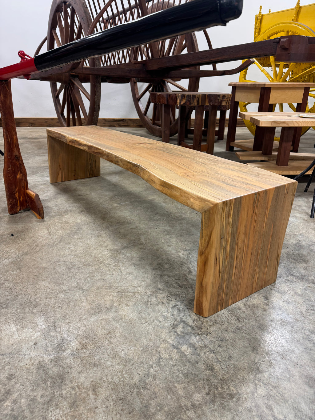 Red Oak Live Edge Bench